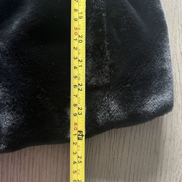 Faux Frenzi By Dena Women’s Vest Faux Fur Zip Up Black Size XL NEW - Picture 12 of 12